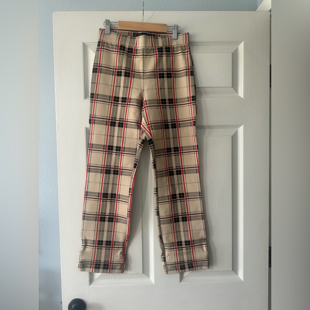 Sanctuary Beige Plaid Leggings Pants Size S